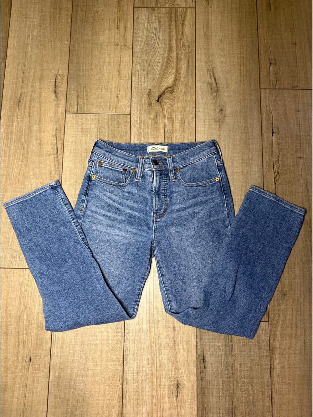 Madewell The Perfect Vintage Jeans 24P High Rise Straight Leg Medium Wash